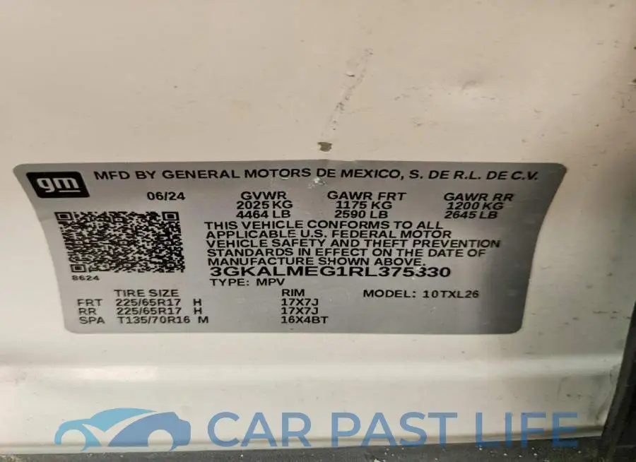 3GKALMEG1RL375330# 13