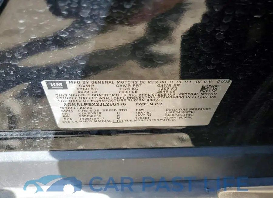 3GKALPEX2JL286176# 13