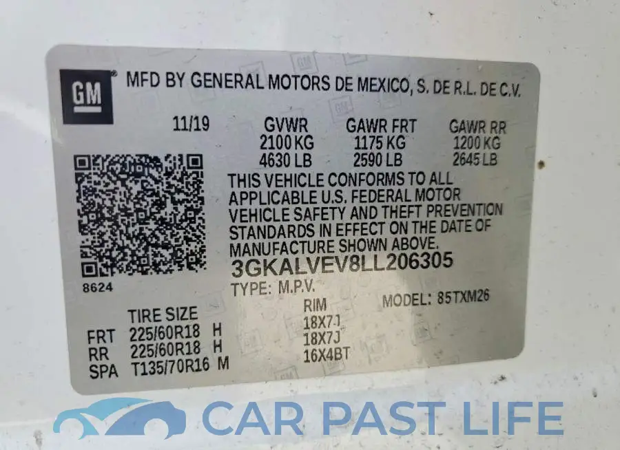 3GKALVEV8LL206305# 13