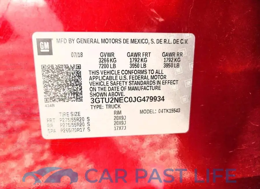 3GTU2NEC0JG479934# 12