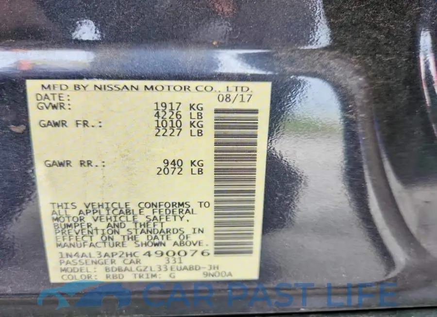 1N4AL3AP2HC490076# 12