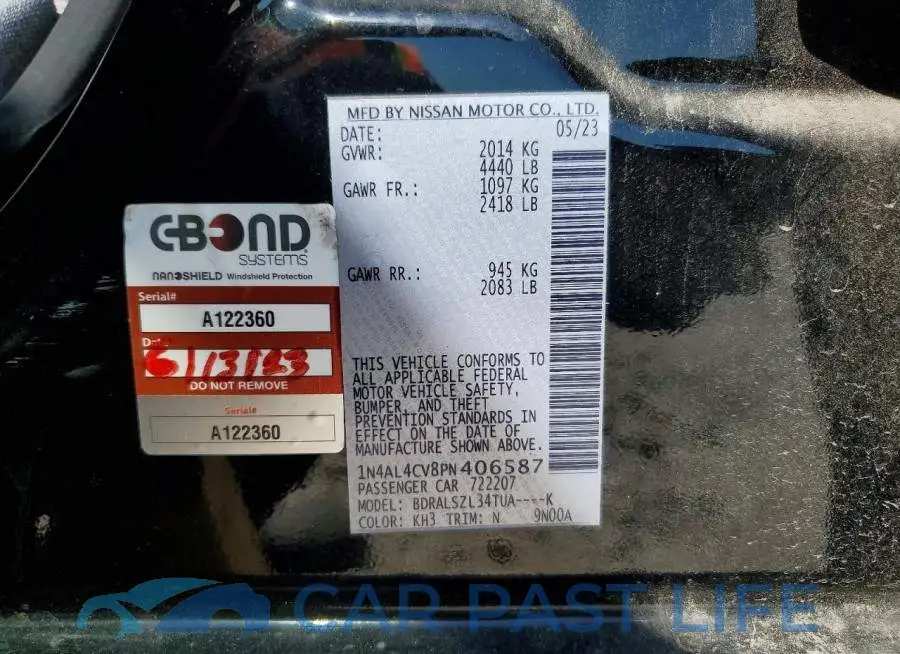 1N4AL4CV8PN406587# 13