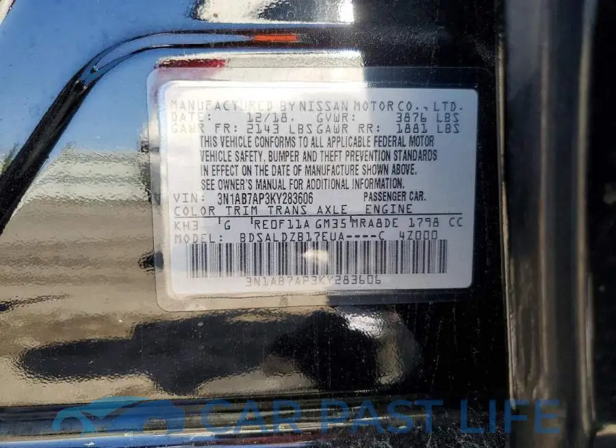 3N1AB7AP3KY283606# 12