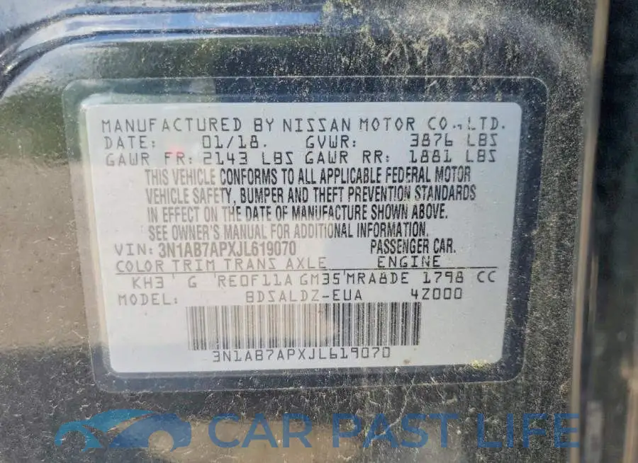 3N1AB7APXJL619070# 12