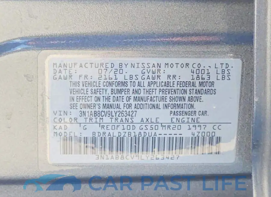 3N1AB8CV9LY263427# 12