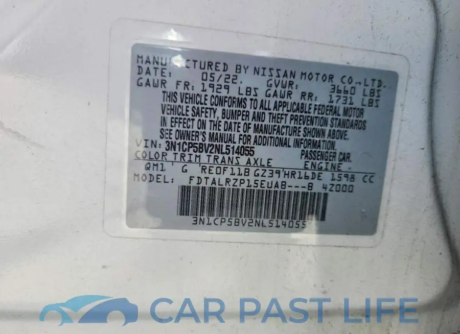 3N1CP5BV2NL514055# 13