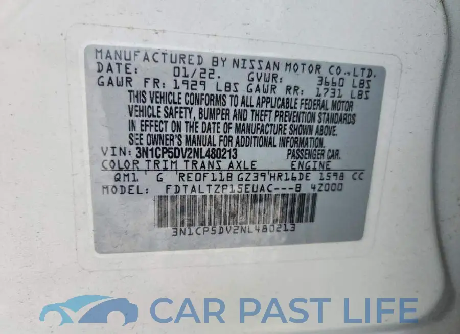3N1CP5DV2NL480213# 13