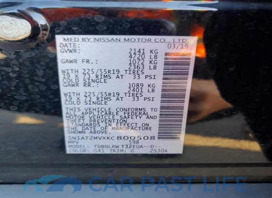 5N1AT2MVXKC800508# 13