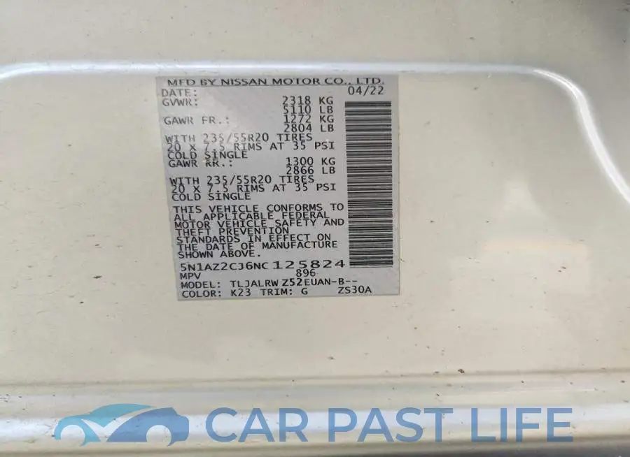 5N1AZ2CJ6NC125824# 13