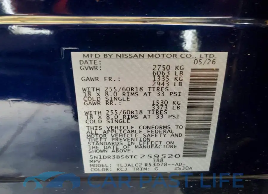 5N1DR3BS6TC259520# 14