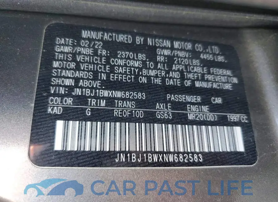 JN1BJ1BWXNW682583# 13