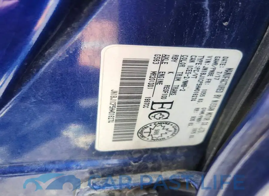 JN1BJ1CP5HW016274# 13