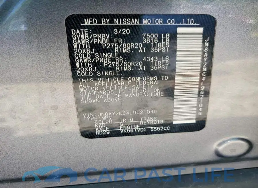 JN8AY2NC4L9621046# 13