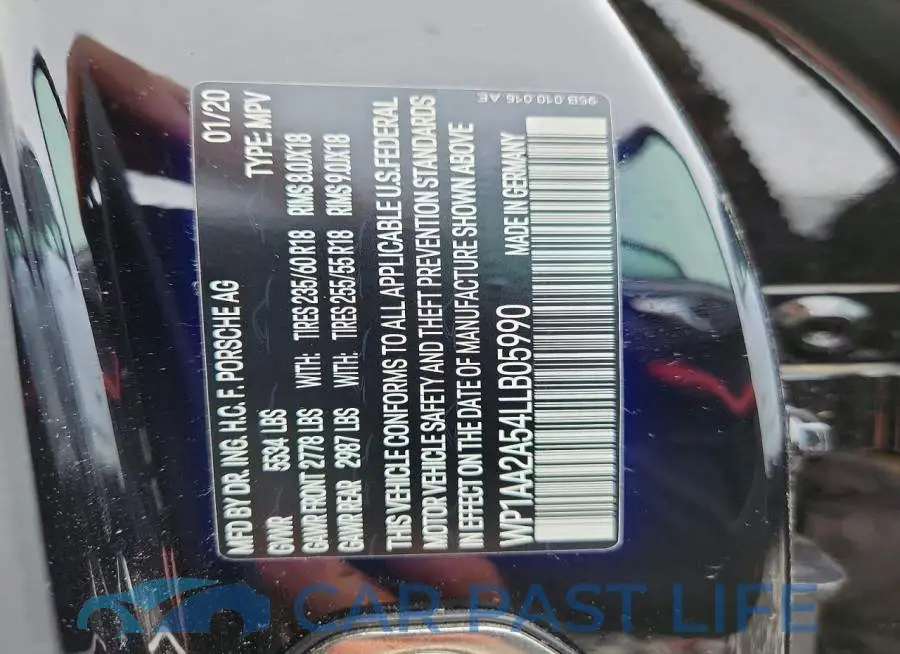 WP1AA2A54LLB05990# 13