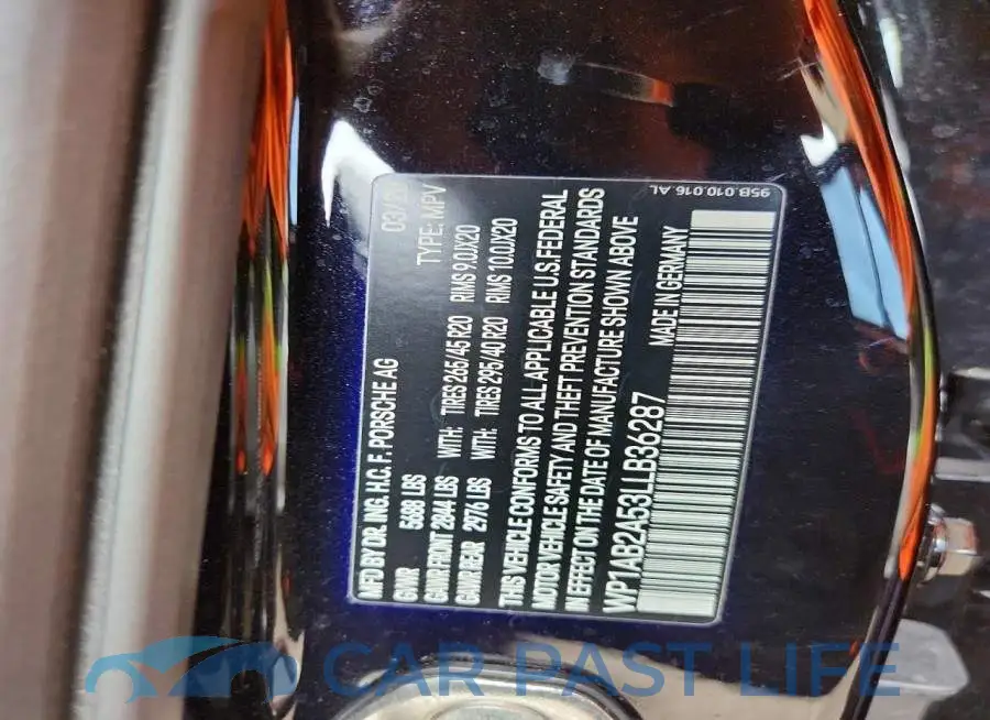 WP1AB2A53LLB36287# 14