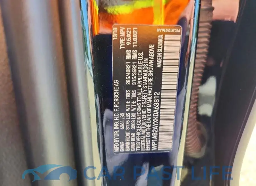 WP1AB2AYXKDA63812# 13