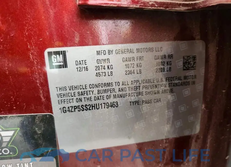 1G4ZP5SS2HU179463# 12