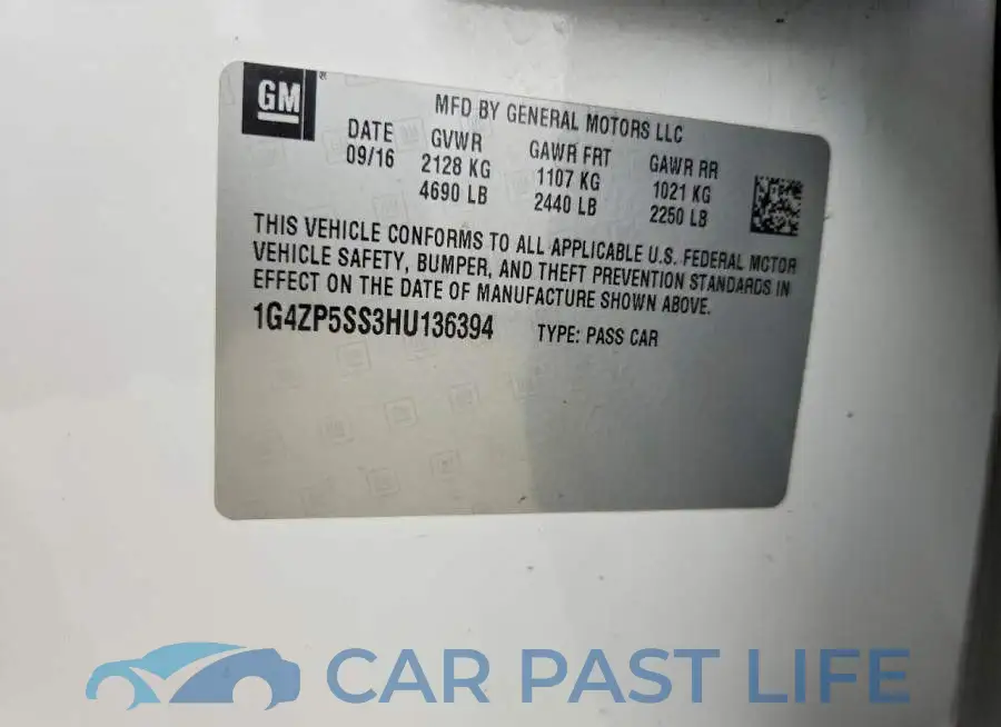1G4ZP5SS3HU136394# 12