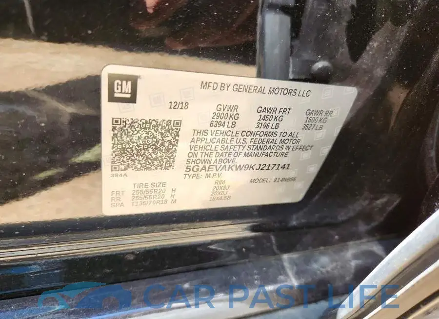 5GAEVAKW9KJ217141# 12