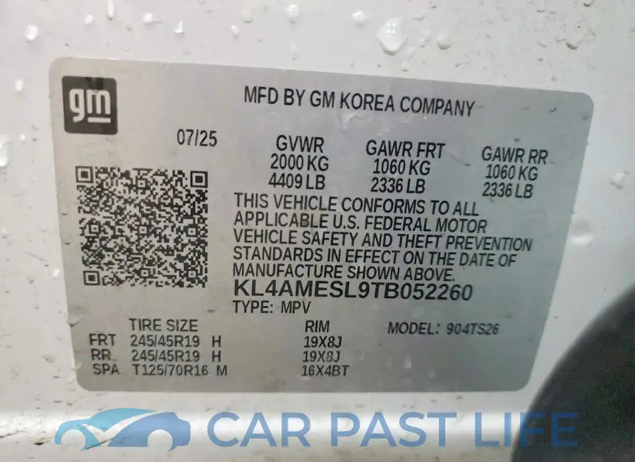 KL4AMESL9TB052260# 13