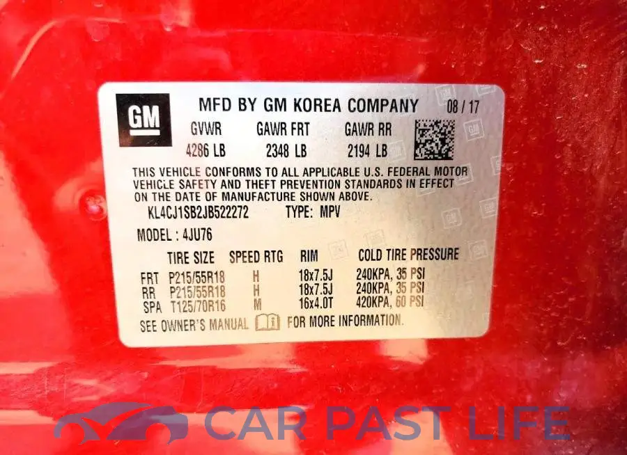 KL4CJ1SB2JB522272# 12