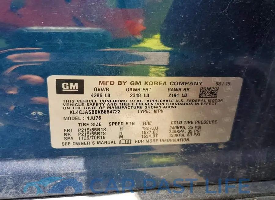 KL4CJASB6KB884722# 13