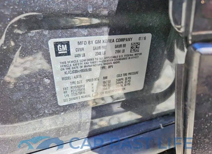 KL4CJGSB4HB008288# 12