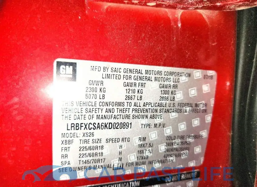 LRBFXCSA6KD020891# 13