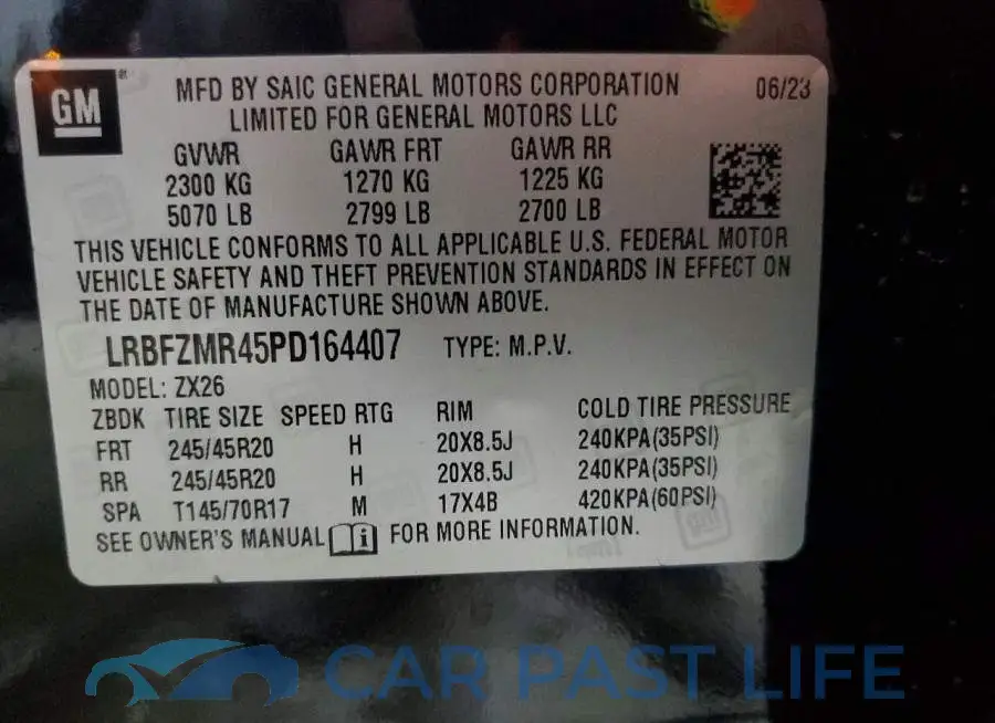 LRBFZMR45PD164407# 13