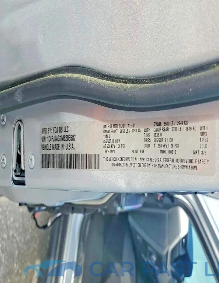 1C4RJJAG1M8203587# 13