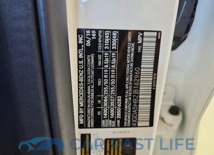 4JGDA5HB2JB162960# 13