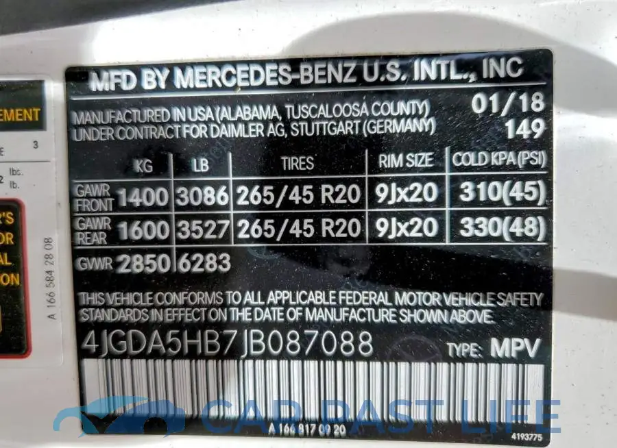 4JGDA5HB7JB087088# 14