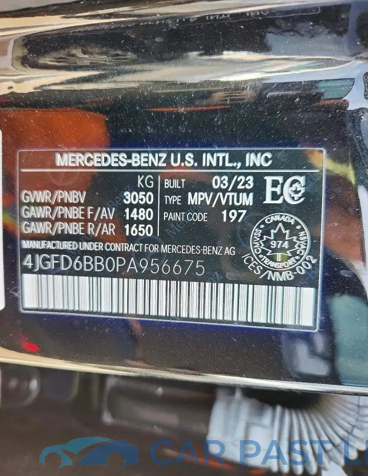 4JGFD6BB0PA956675# 14