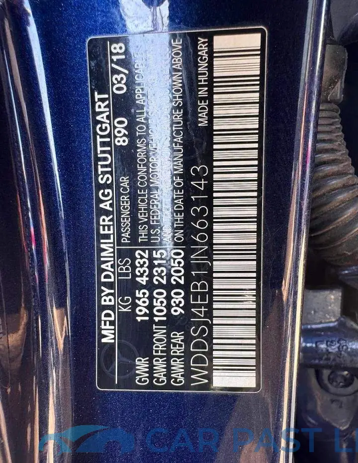 WDDSJ4EB1JN663143# 10