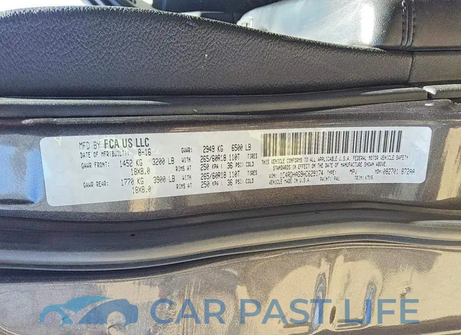 1C4RDHAG9HC629174# 13