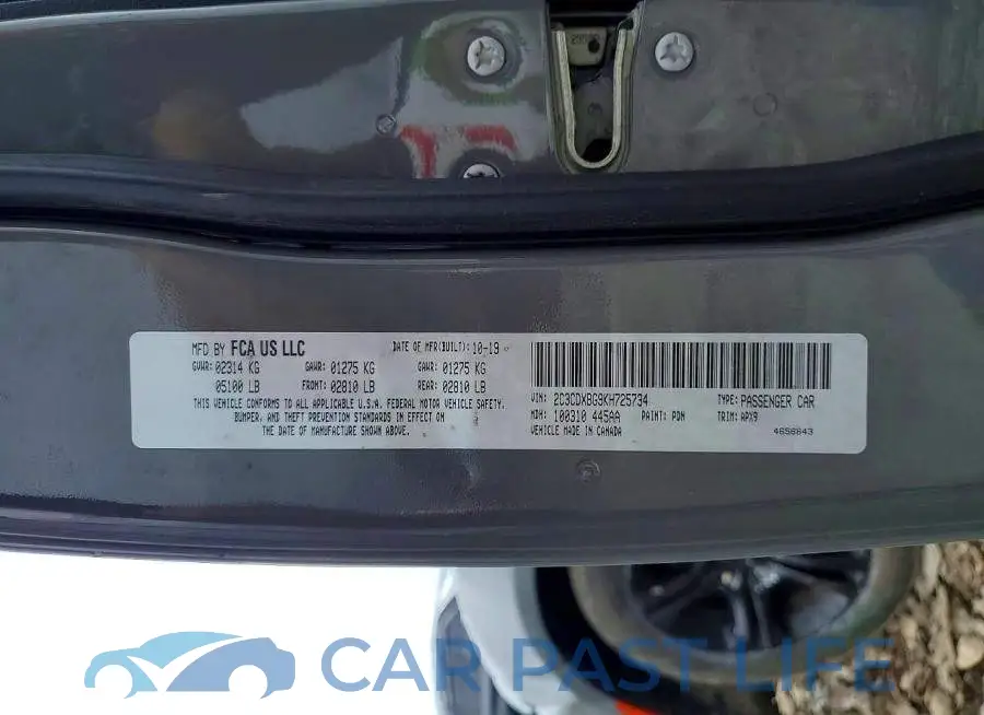 2C3CDXBG9KH725734# 12