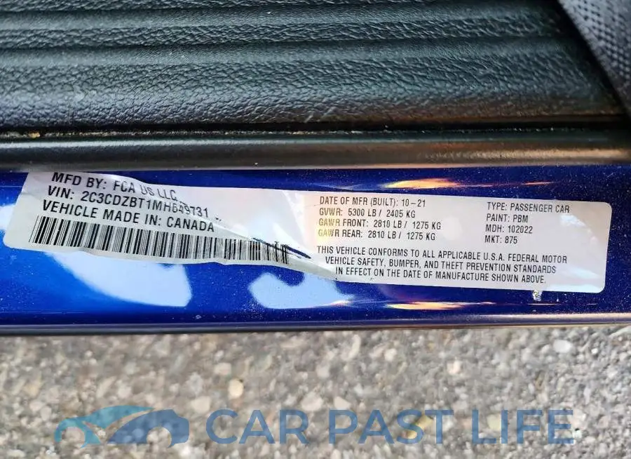 2C3CDZBT1MH649731# 13