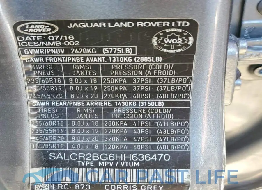 SALCR2BG6HH636470# 12