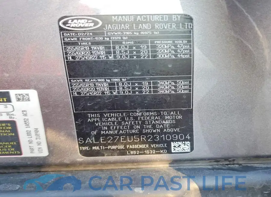 SALE27EU5R2310904# 14