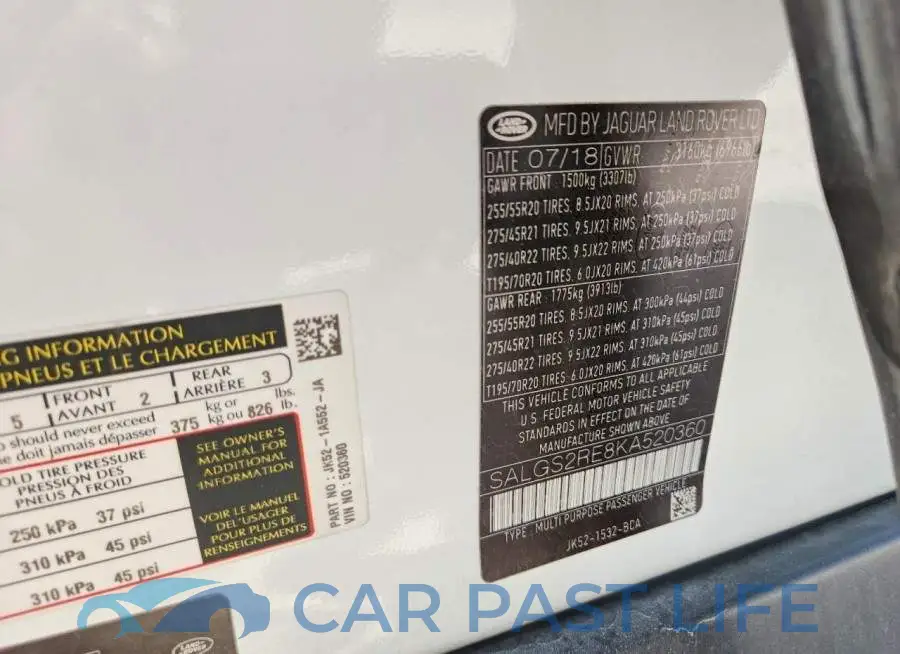 SALGS2RE8KA520360# 13