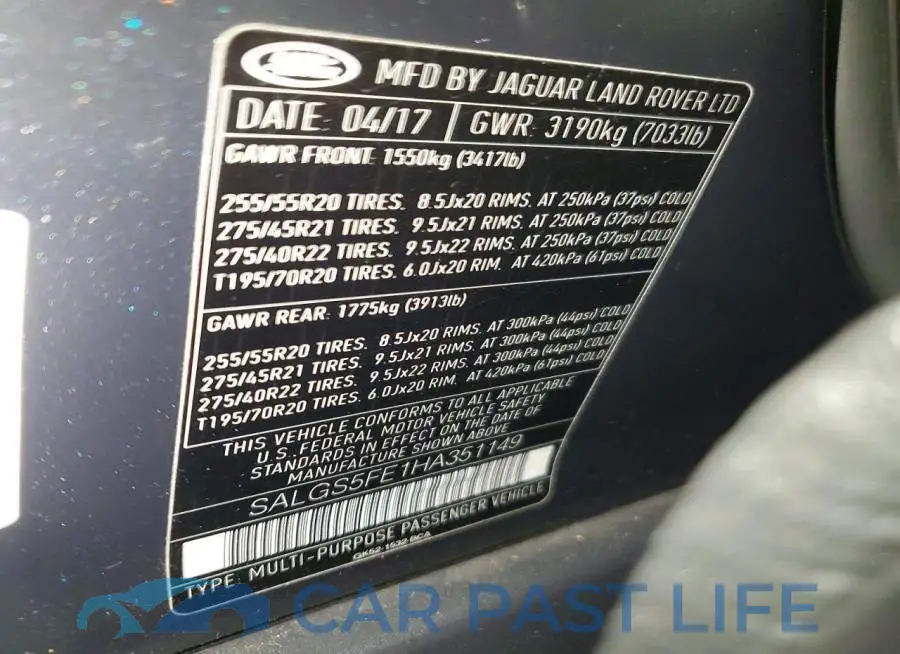 SALGS5FE1HA351149# 13
