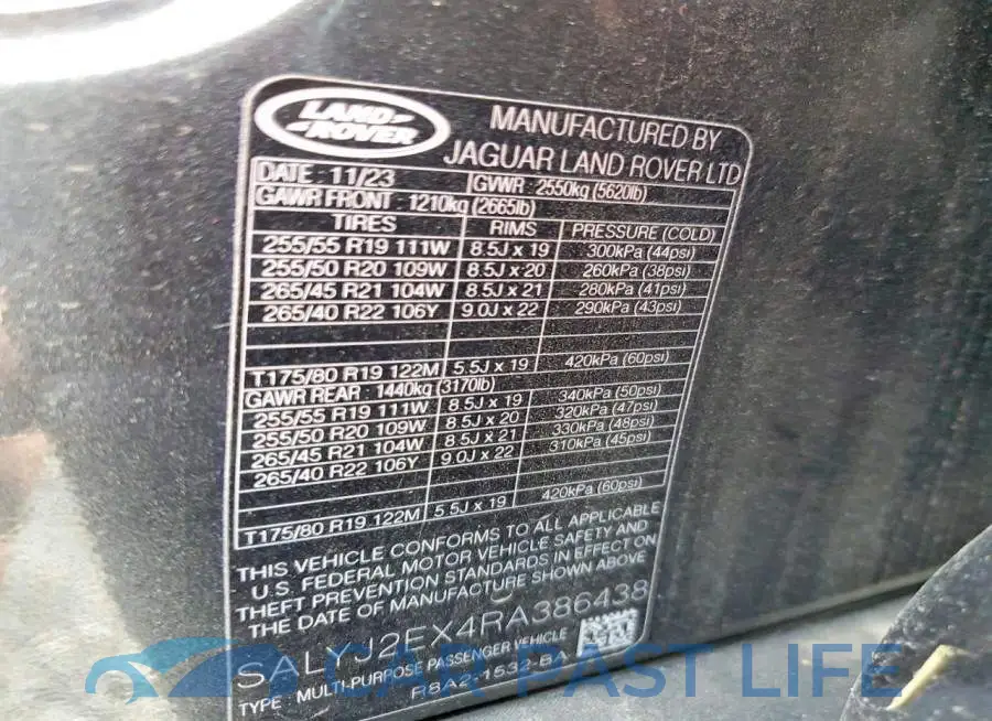 SALYJ2EX4RA386438# 14