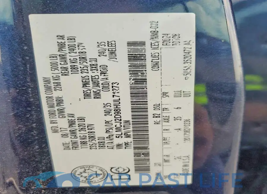 5LMCJ2D98HUL71273# 13