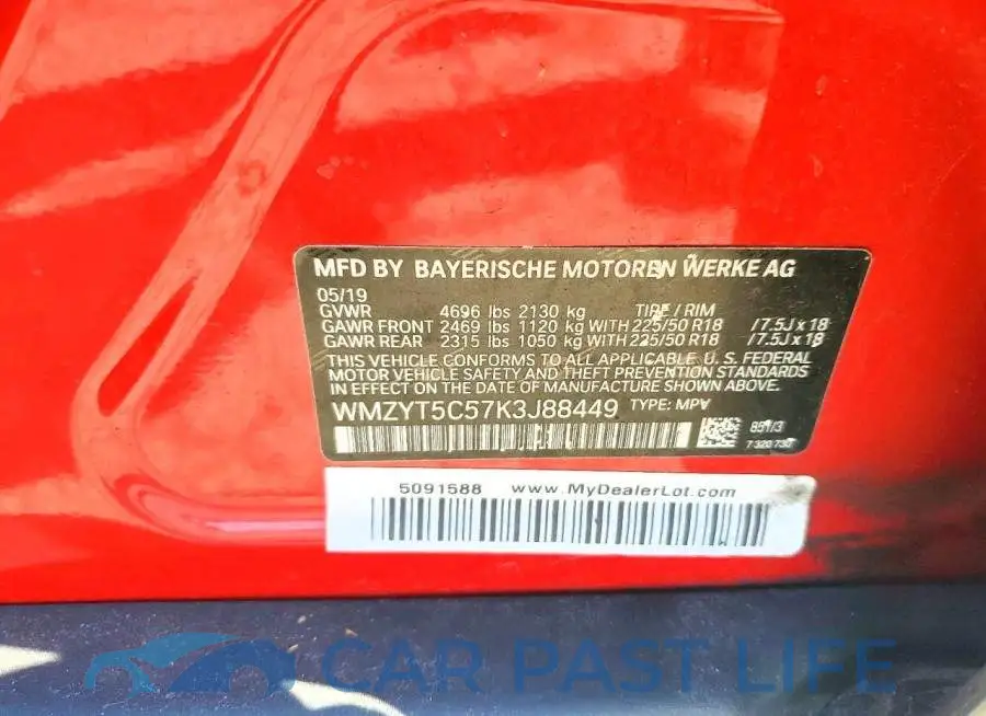 WMZYT5C57K3J88449# 13