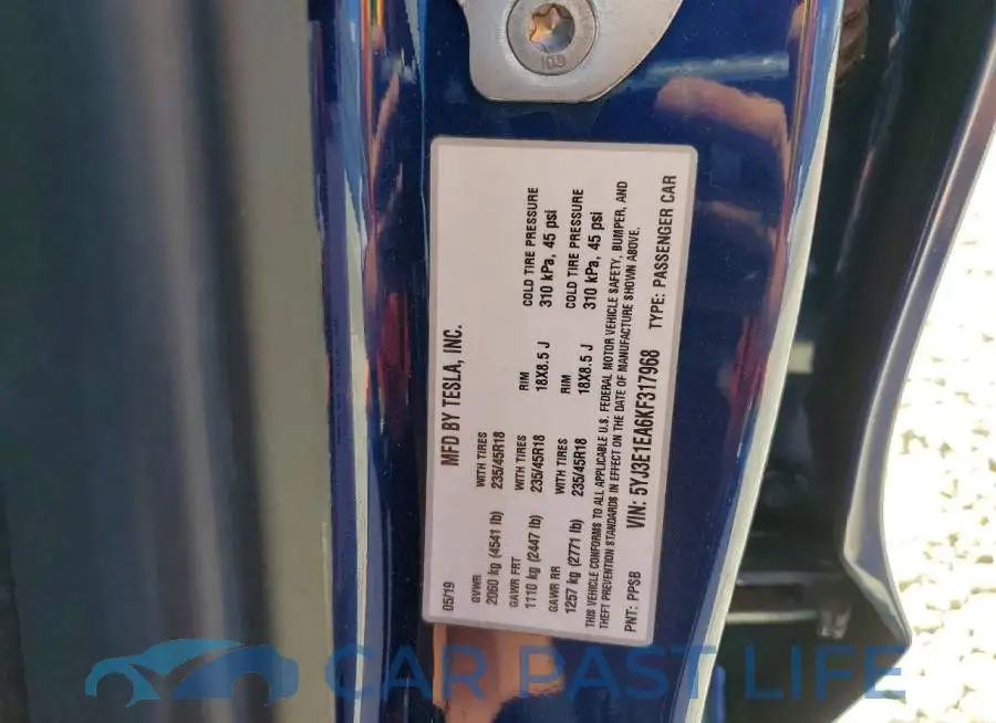 5YJ3E1EA6KF317968# 13