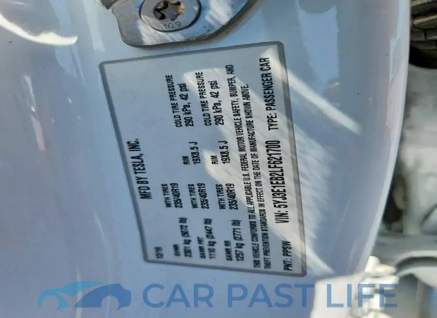 5YJ3E1EB2LF621700# 12