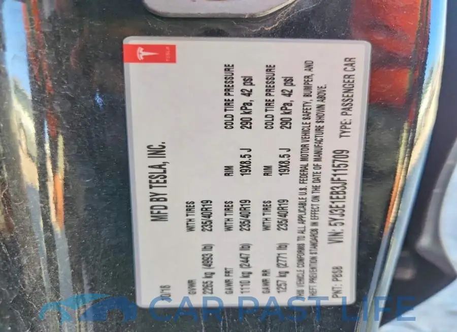 5YJ3E1EB3JF115709# 12