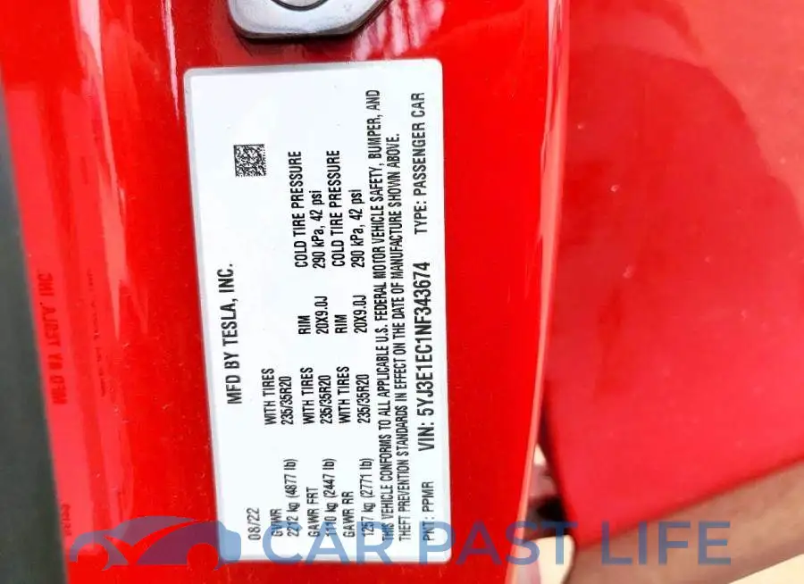 5YJ3E1EC1NF343674# 12