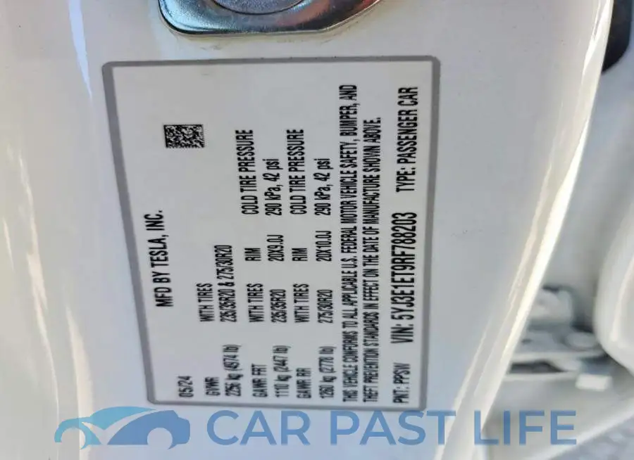 5YJ3E1ET9RF788203# 12