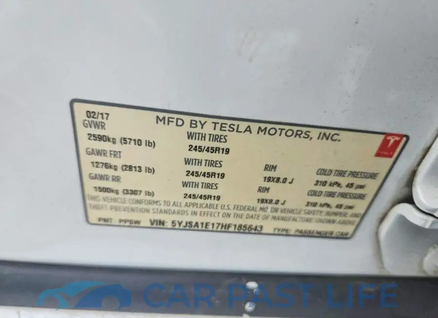 5YJSA1E17HF185643# 12